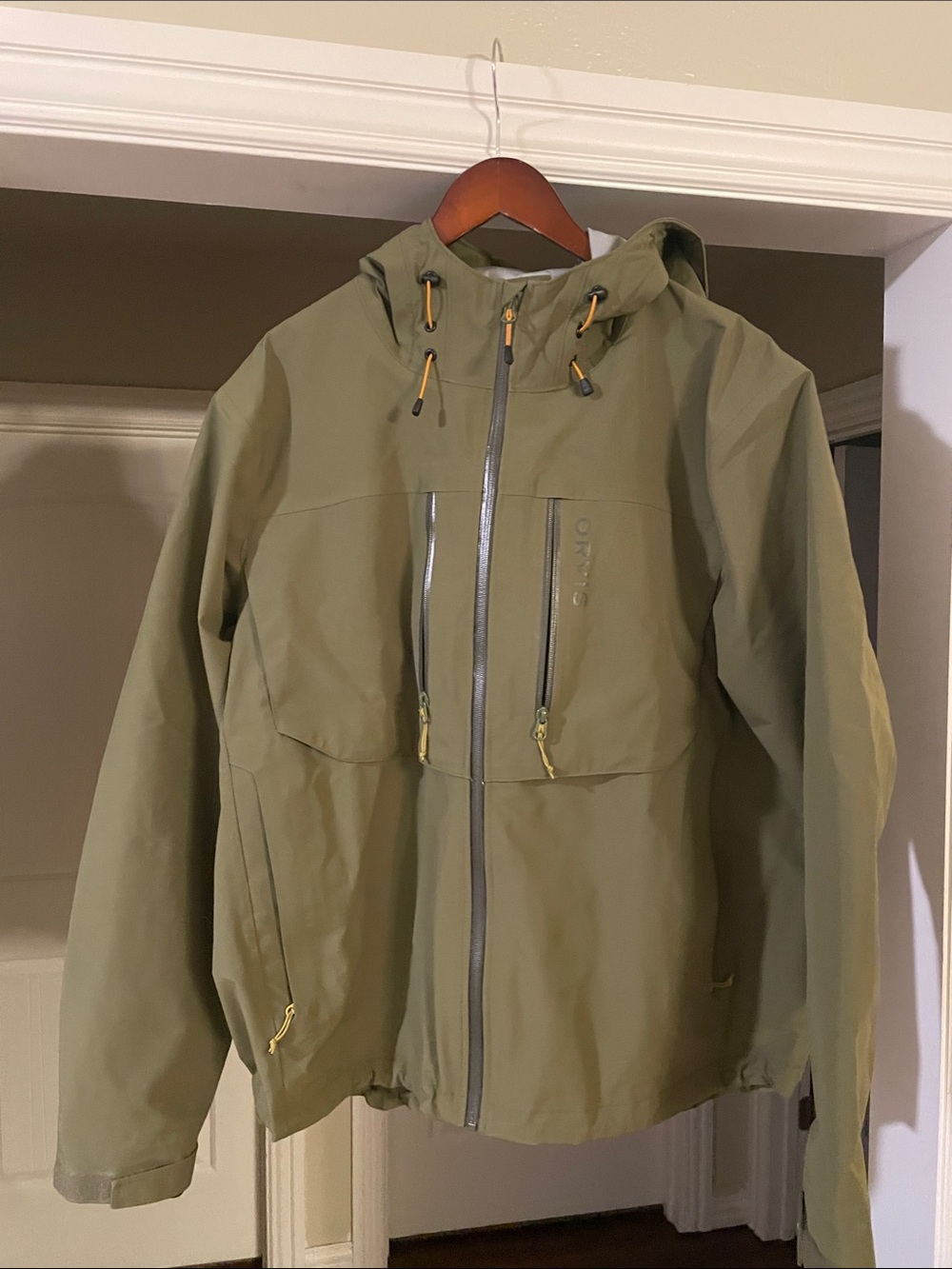 Orvis Olive Green Hooded Shell Jacket - Men's Lightweight Outdoor Coat